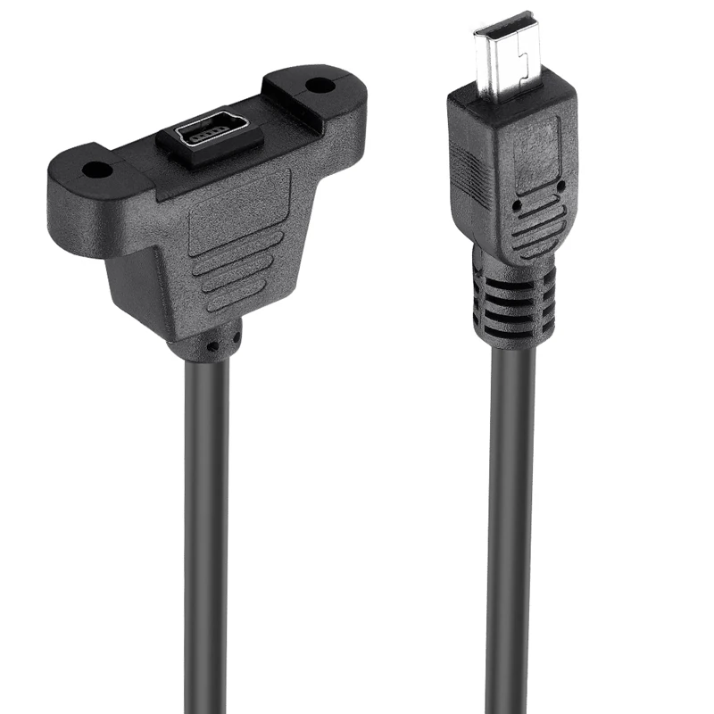 Bochara Mini 5P удлинитель для мужчин и женщин M/F фольга+ Плетеный экранированный с винтовой панелью крепление 30 см 50 см
