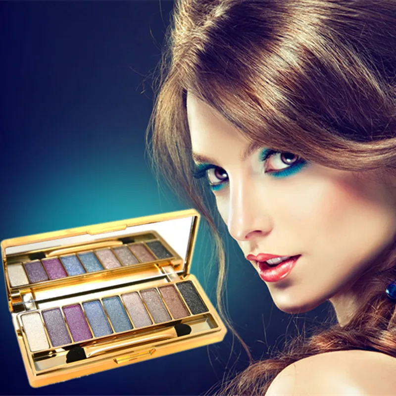 Профессиональные мерцающие тени для век блестящие алмазные яркие макияжа с 9