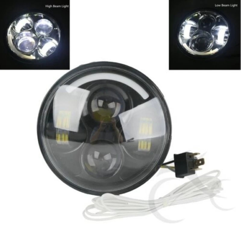 Фары светодиодные черные/хромированные 5 75/5/3/4 дюймов для Harley 08 11 FLSTSB| |