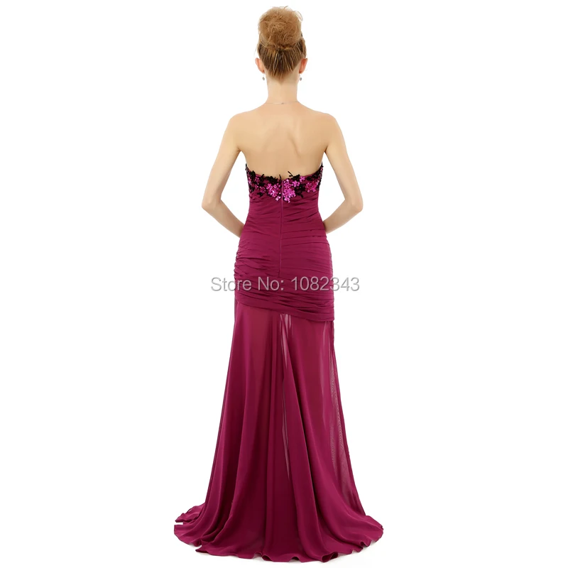 Праздничное платье Милая шеи оболочки шифон аппликации Длинные вечерние платья