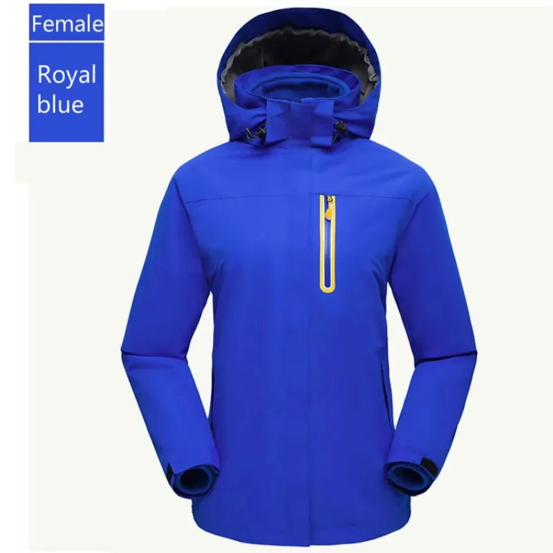 Men's and women's outdoor stormtrooper suits are two sets of ski mountaineering with three-in-one windproof waterproof | Спорт и