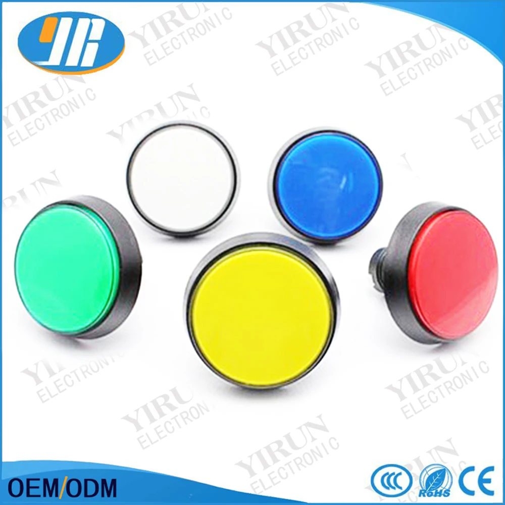 10 шт 5 цветов светодиодный светильник лампа 60 мм большой круглый Аркады Видео