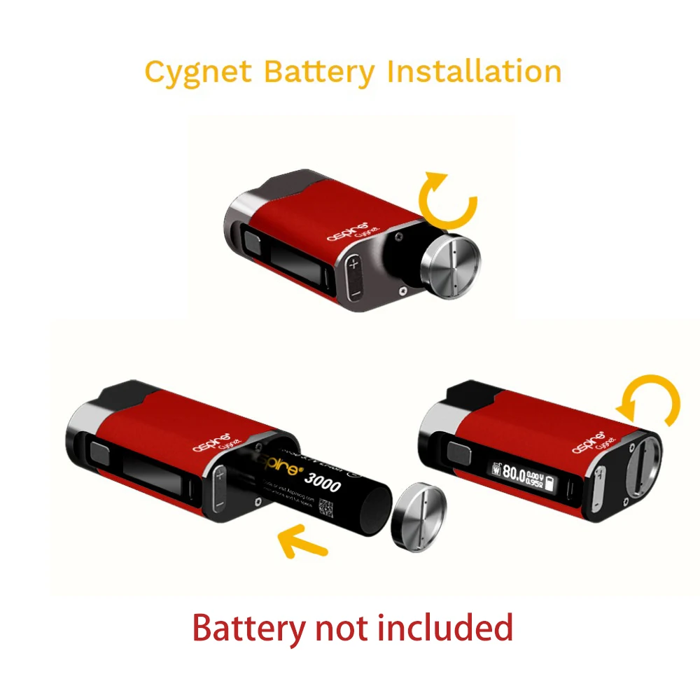 Новейший Aspire Cygnet мини комплект 80 Вт cygnet mod с 2 мл Revvo танк fit инновационный ARC revvo