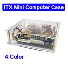ITX прозрачный мини шасси настольный компьютер простой чехол шасси для HTPC промышленный блок управления чехол акриловый