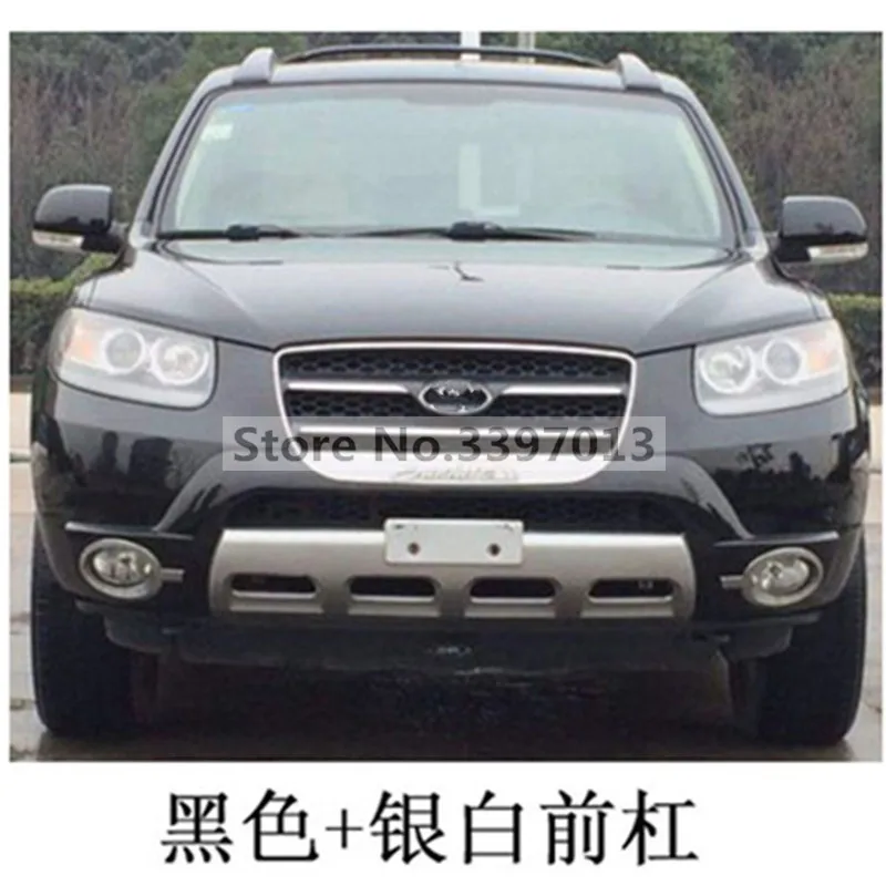 Высокое качество пластик Передний+ Задний бампер протектор для hyundai Santa Fe 2007 2008 2009 стайлинга автомобилей