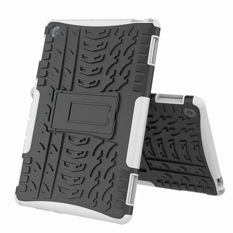 white 8 цветов Heavy Duty 2 в 1 Гибридный Прочный чехол для huawei MediaPad M5 Lite 10 BAH2-W19 BAH2-L09 BAH2-W09 10," ТПУ+ жесткий чехол из поликарбоната - Цвет: white