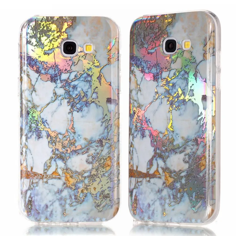 Задняя крышка для samsung A5 2017 телефонные чехлы Coque Galaxy Мрамор Гранит Мягкий