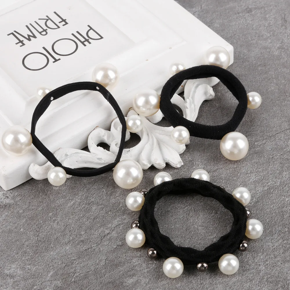 2 5 штк/partij Koreaanse haaraccessoires Parel Kralen haar ring paardenstaart voor Vrouwen Meisje Hoofdtooi 2019 Nieuwe Mode|Украшения