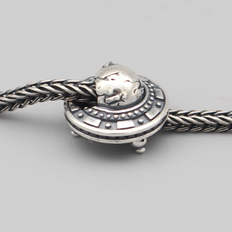 Diy ювелирные изделия из стерлингового серебра 925 пробы UFO Подвески 1:1 бусины для
