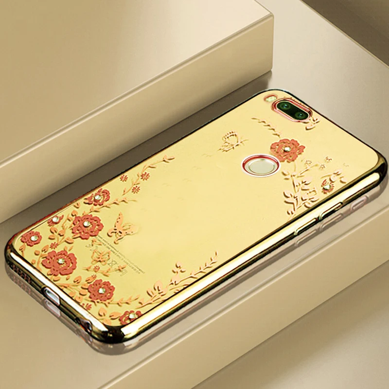 YueTuo coque чехол для xiaomi mi 5X = a1 Прозрачный Алмазный задней панели телефона из мягкого
