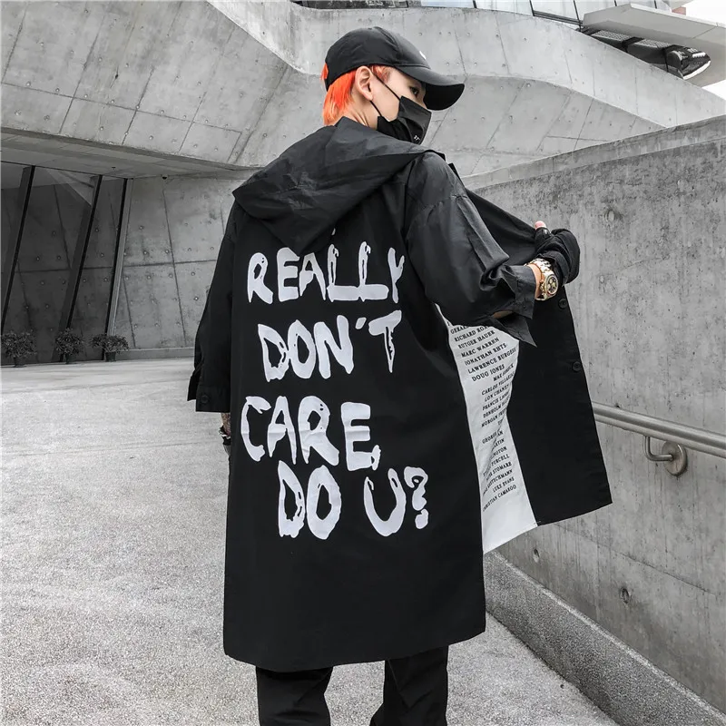 Ветровка пальто летняя и осенняя уличная длинная рубашка с буквами короткие