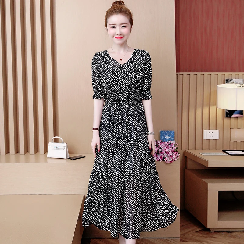 2019 Новая летняя модная женская одежда свободного покроя плюс размер шифоновое