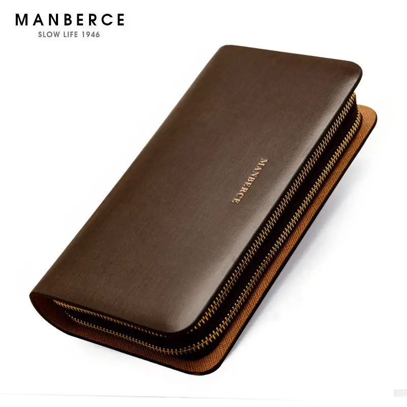 известных брендов MANBERCE мужской кошелёк большая бумажник портмоне мужское