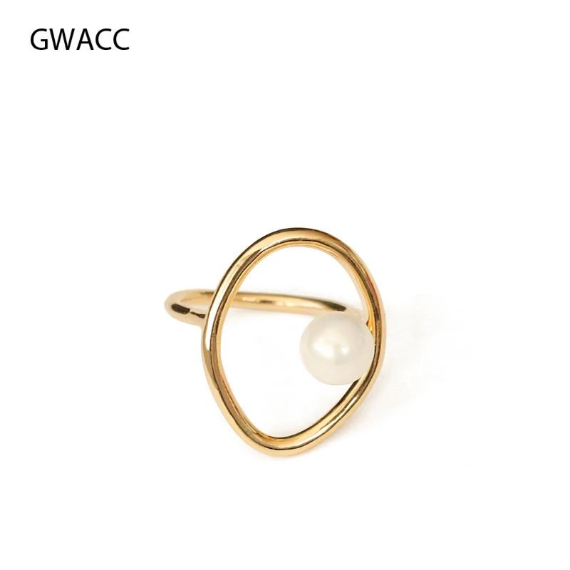 GWACC 2019 новые дизайнерские металлические латунные кольца золотого цвета с