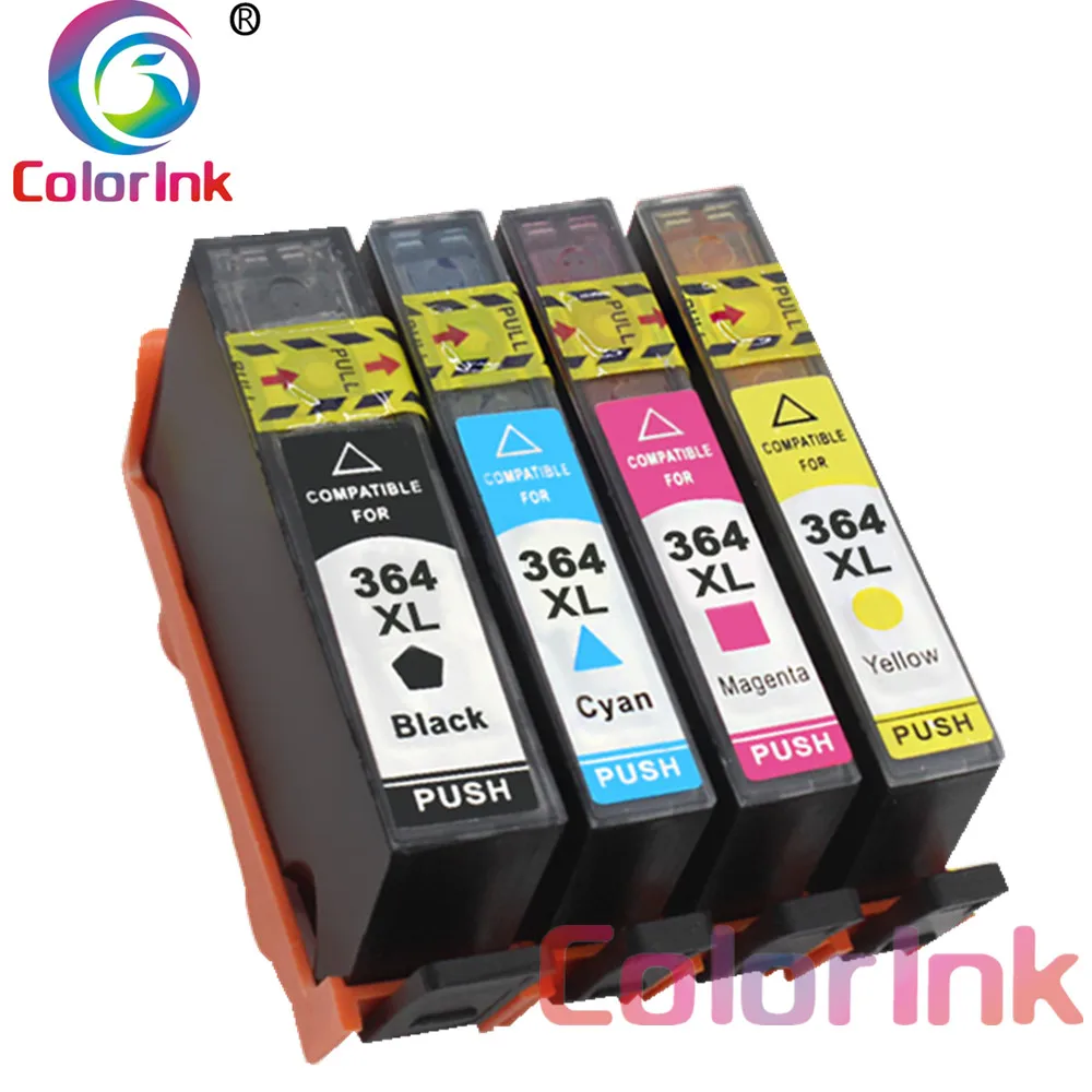 ColorInk 4 пакета 364XL совместимая замена чернильных картриджей для HP 364 xl Deskjet 3070A 5510 6510
