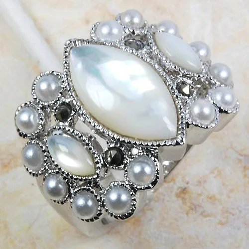 

White Crystal ZirconWomen 925 Sterling Silver Ring F802 Size 6 7 8 9 10