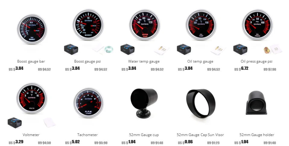 Dynoracing " 52 мм Универсальный 12 В светодиодный датчик дыма 0~ 30Psi Turbo Boost Gauge Meter/Turbo Boost Meter TT101309