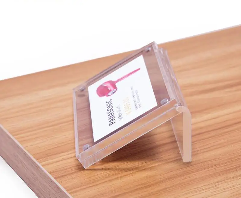 

l - Type High Transparency Acrylic Price Tag Advertising Display Stand Name Card Table Sign Holder (10.5*7.5cm)