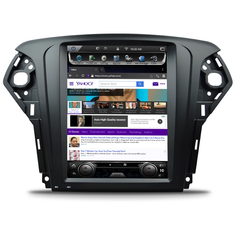 GreenYi Vertical 10.4&quot Quad Core Android 6.0 2GB RAM Car DVD GPS Navi Radio For Ford Mondeo 2007-2012 Headunit Multimedia Stereo |