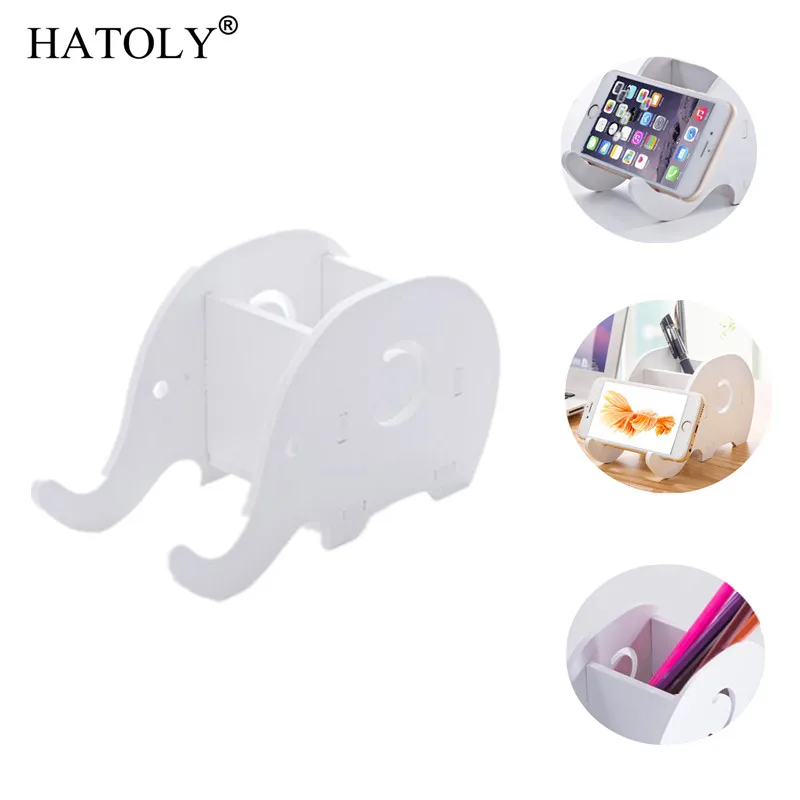 HATOLY DIY Универсальный держатель для сотового телефона милый слон Настольный мини