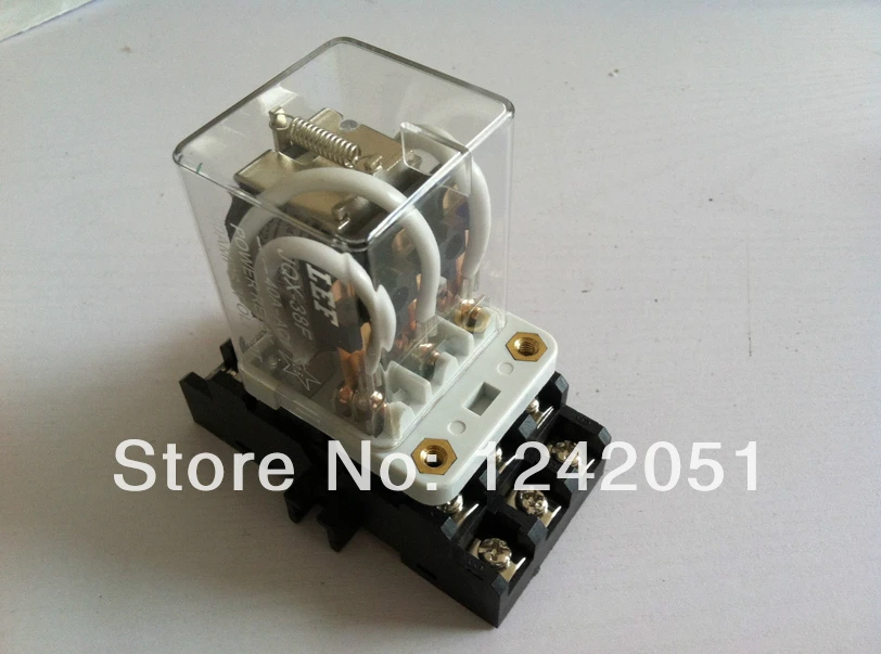 

JQX-38F DC 24V 40A 11 Pin 3PDT катушка реле питания с гнездом