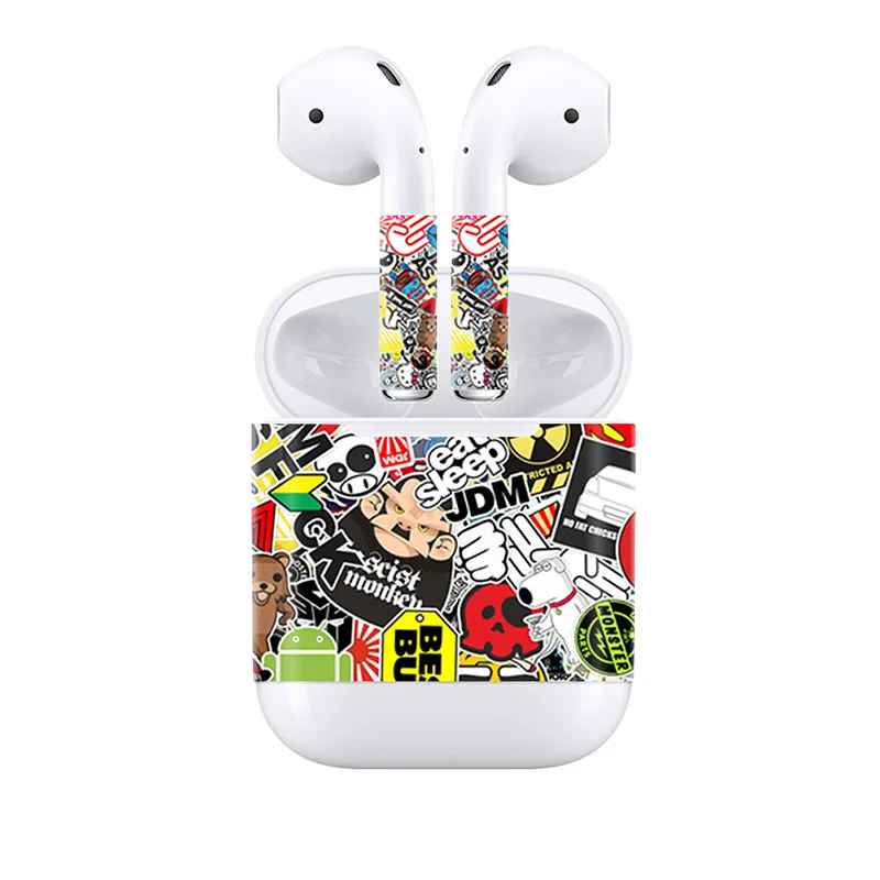 Популярный Дизайн полное покрытие наклейка для Apple AirPods для наушников виниловые наклейки