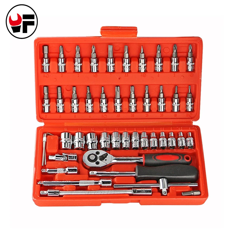 Набор торцевых отверток 46 предметов шестигранный ключ с храповым механизмом