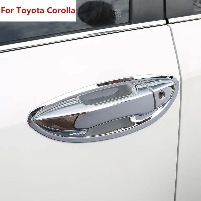 Крышка ручки для наружной двери из АБС пластика Toyota Corolla Altis E170 2014 2015|Хромирование|