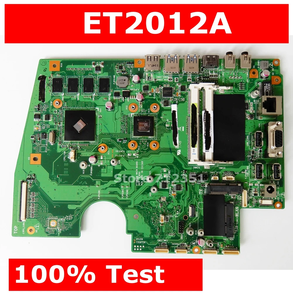 ET2012A REV 1 03G материнская плата все в одном для телефона ET2012 с графической картой 100%