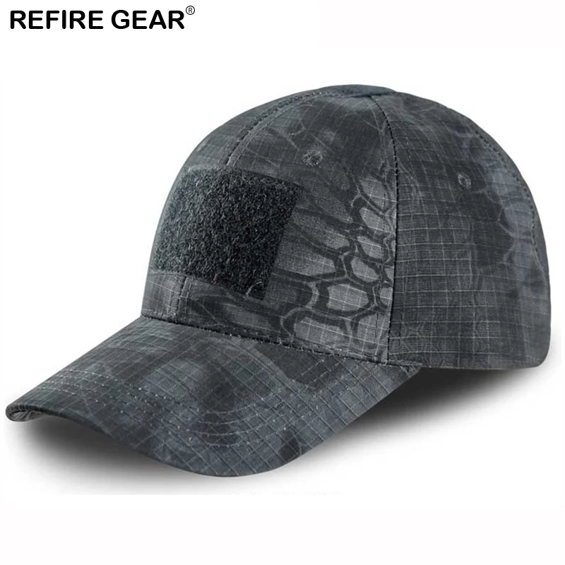 Мужская камуфляжная бейсболка ReFire Gear Кепка для походов и охоты с Рипстоп