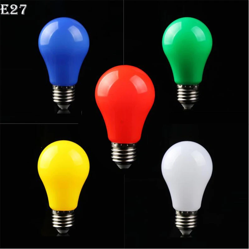 LED Color Candle Lamp E27 5W 220V Stage Bulb RED YELLOW GREEN WHITE BLUE Light