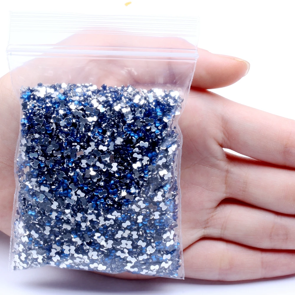 09 blue Бант 30 г 10000 шт Стразы драгоценные камни для украшения ногтей 3D не исправление украшения для ногтей Flatback для дизайна ногтей - Цвет: 09 blue