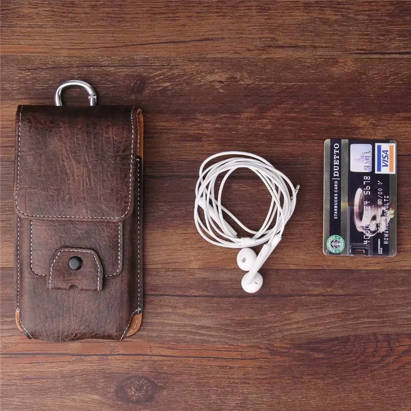 Универсальный кожаный чехол для мобильного телефона поясные сумки зажим ремня