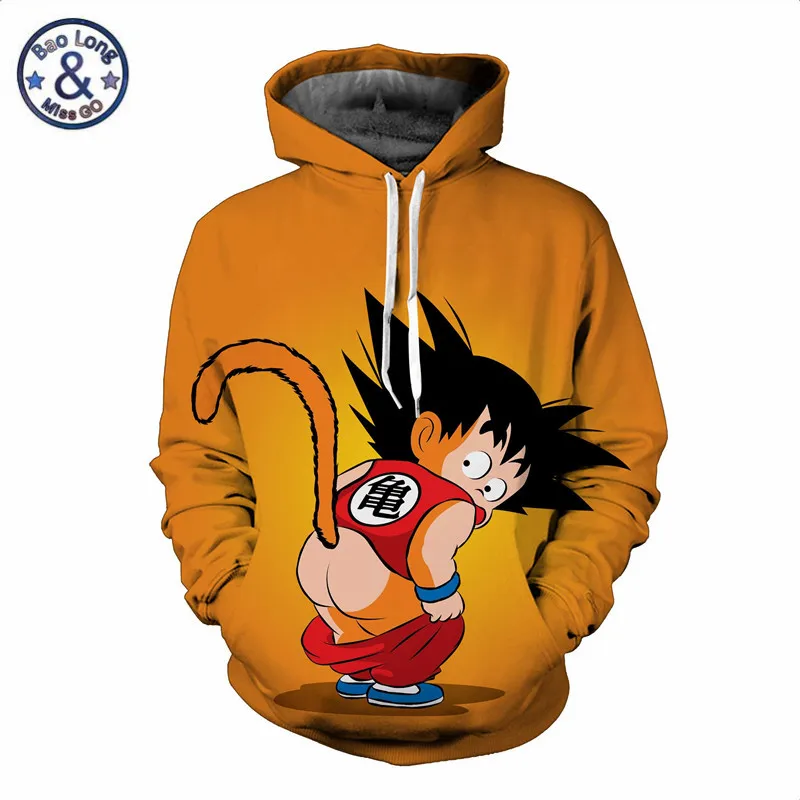 Новинка аниме драконий жемчуг толстовка Супер Saiyan Kid Goku толстовки с капюшоном для