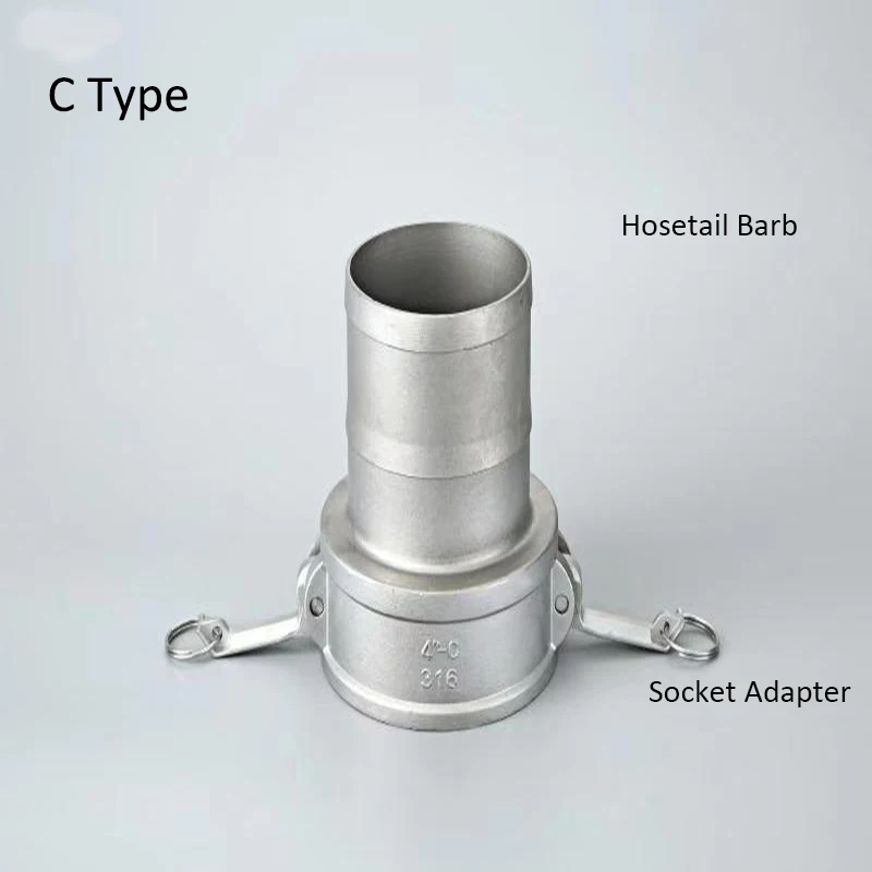 

1 1/4 ", 1,5", 2 "Тип C Hosetail муфта SS304 Stianless сталь быстрое отключение Быстроразъемное соединение камлок