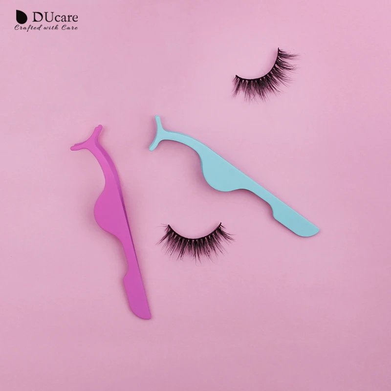 DUcare 1pc False Eyelash Tweezers Curler Fake Eye Lash Applicator Extension Nipper Auxiliary Clip Clamp Makeup Tools | Красота и