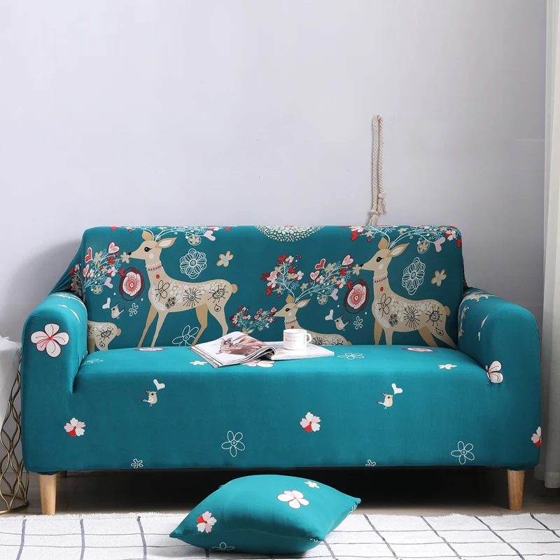 Эластичные Угловые чехлы для диванов с рисунком из мультфильмов Эластичный