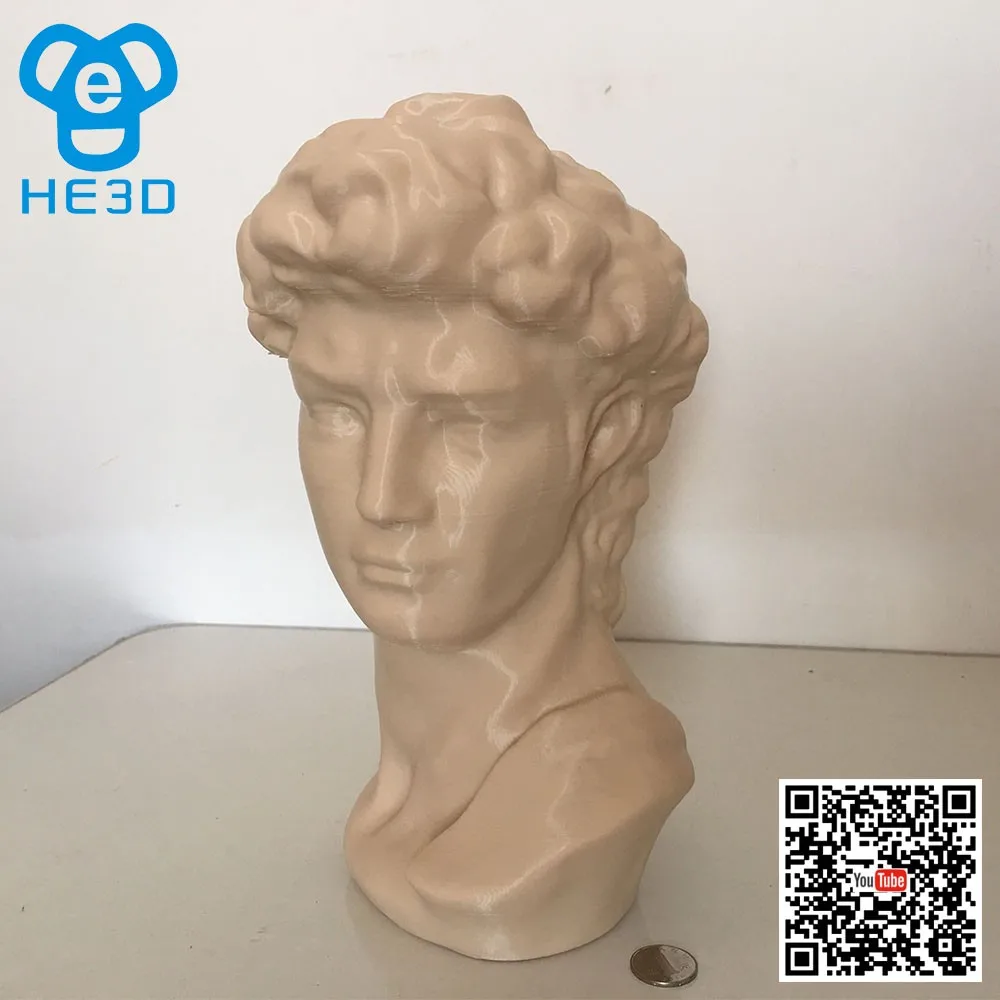 He3D большой размер печати reprap автоматический уровень K280 delta 3d принтер комплект один металлический экструдер и тепло кровать поддержка мульти материал