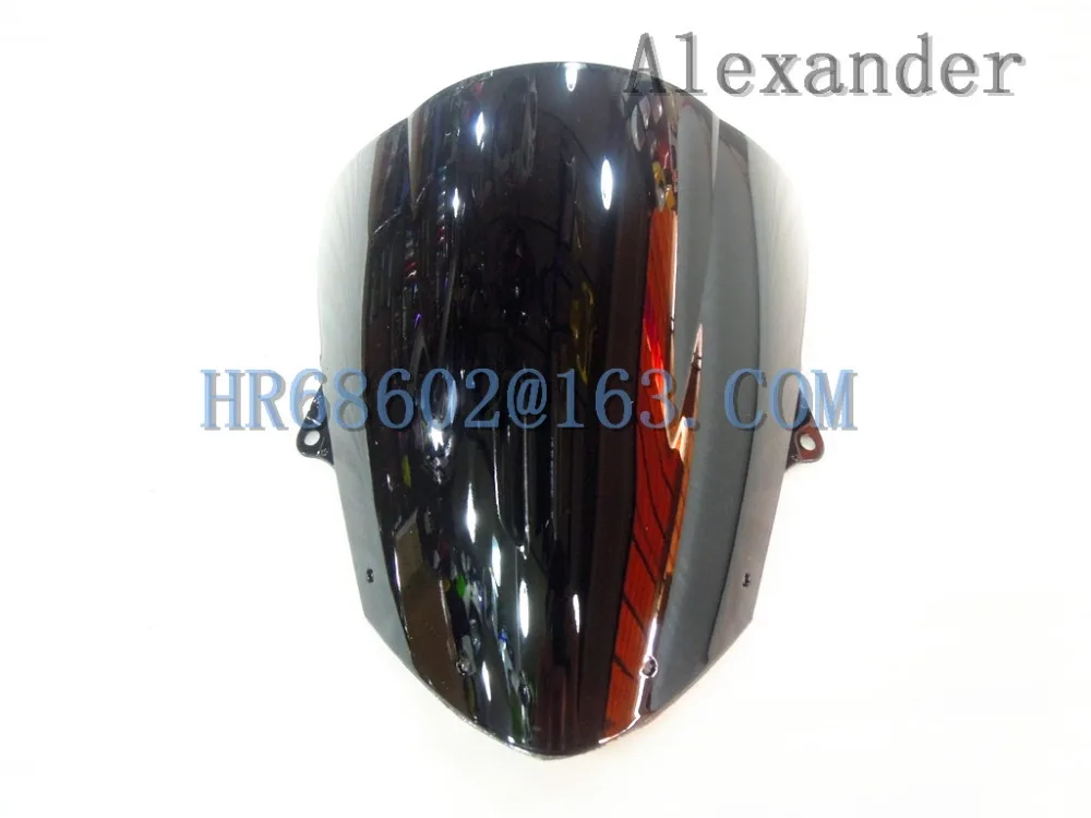 Для Kawasaki ZX6R 2009 2010 2011 2012 2013 2014 2015 ZX 6R 636 10R 08 09 10 черное ветровое стекло Double Bubble|windshield