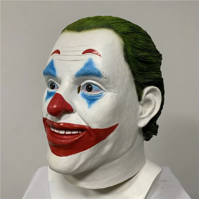 Joker маска фильм Темная ночь Косплэй ужас Клоун Маска Хэллоуин латекс Маскарадный