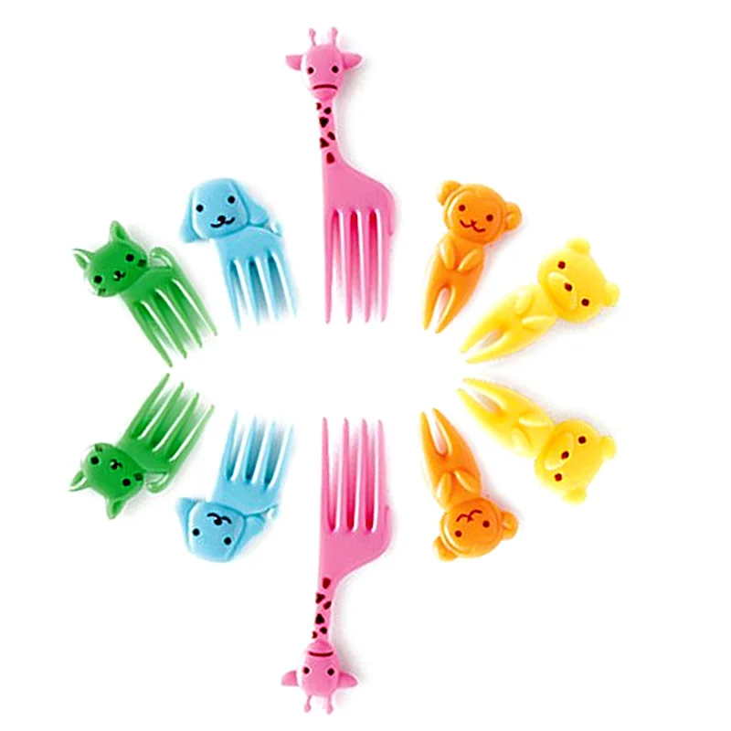 2 упаковки вилки для фруктов в виде животных |