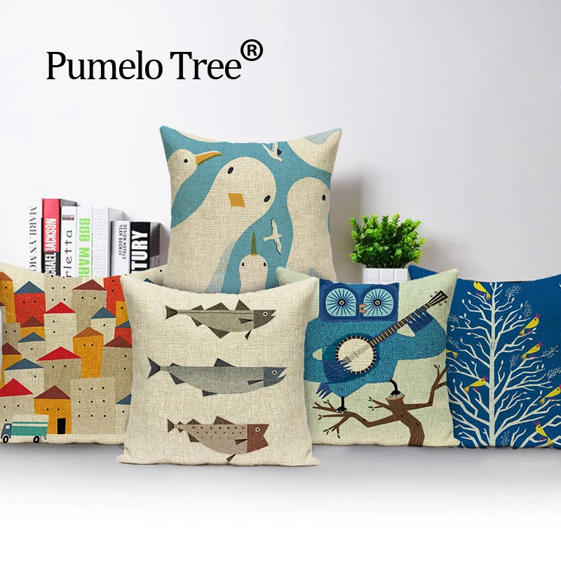 Мультяшная милая сова декоративные подушки для диванов Прямая поставка