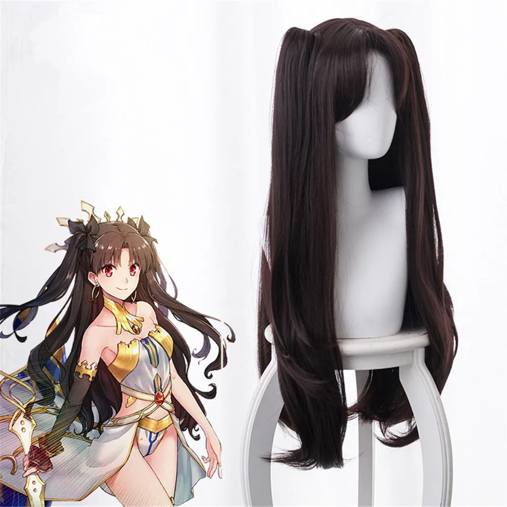 Tohsaka рин косплей парик Fate Grand Order/Fate Stay Night Hair 80 см волнистые синтетические волосы