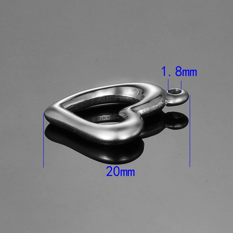 5 шт. подвеска в виде сердца из нержавеющей стали|stainless steel charms|steel charmstainless heart charm |