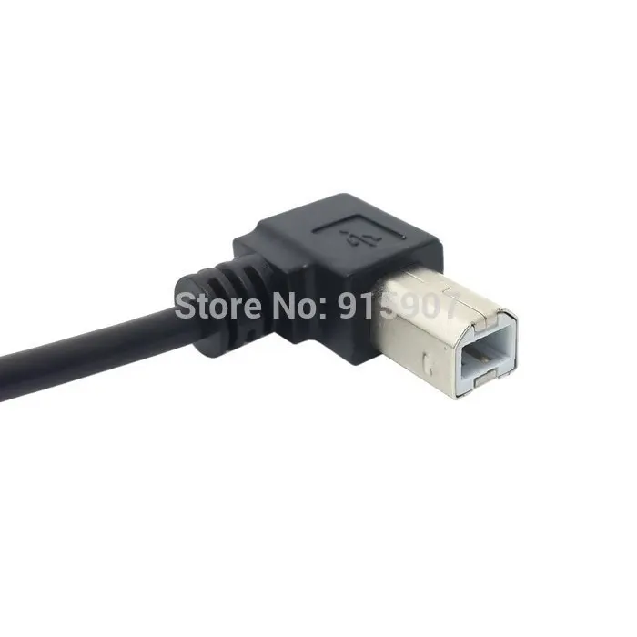 

NGFF Left Angled USB 2.0 A Male to Left Angled B Male 90 Degree Printer Scanner Cable 20cm