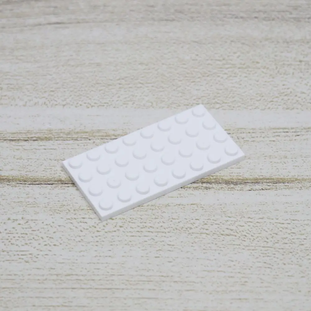 White 10 шт. пластина 4x8 DIY обучающий строительный Блоки Кирпичи совместимый с лего плиты 3035 опорная плита собирает мелкие частицы - Цвет: White
