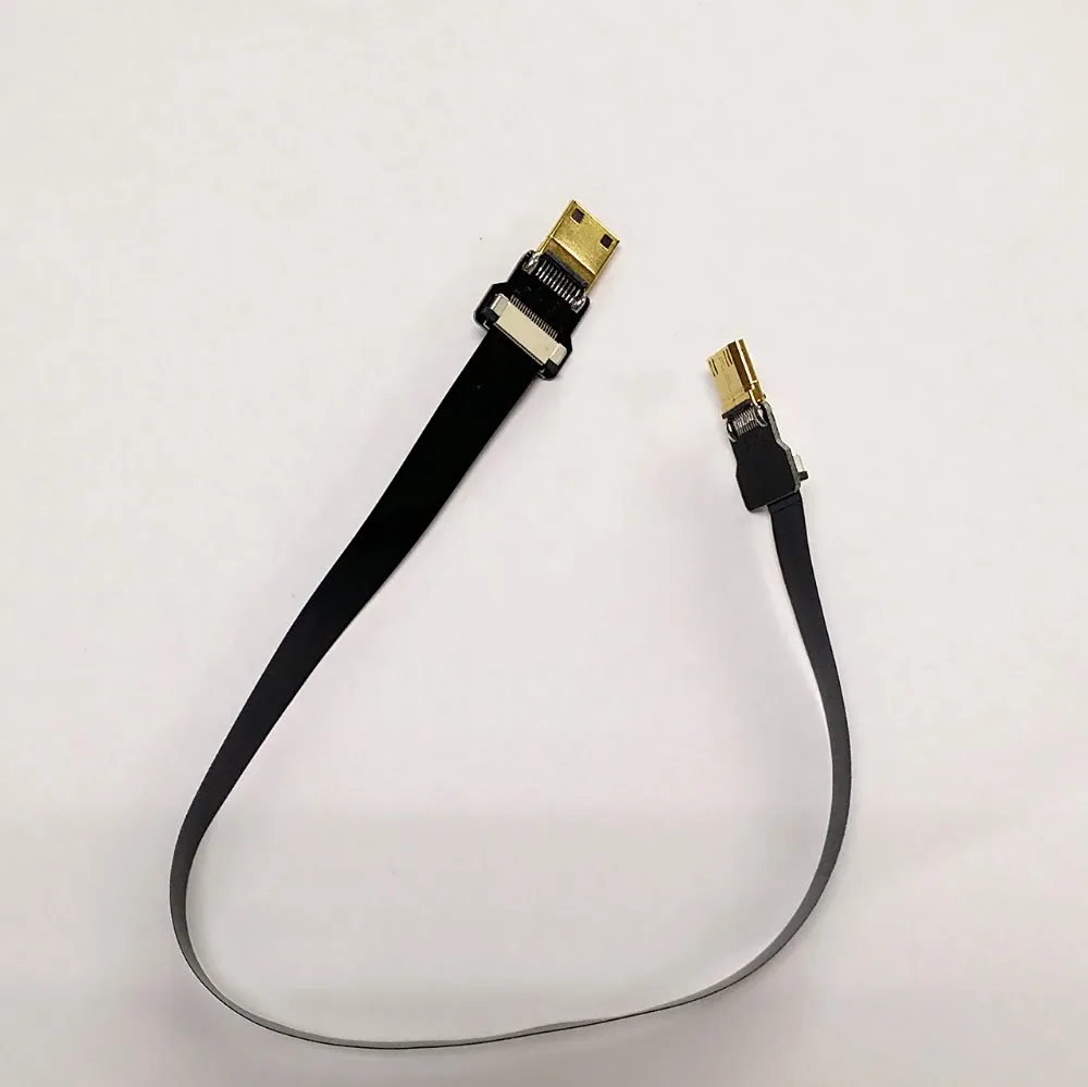 40 см/50 см/60 см Ультратонкий Мягкий кабель HDMI плоский ленточный FPV Тип C мини штекер