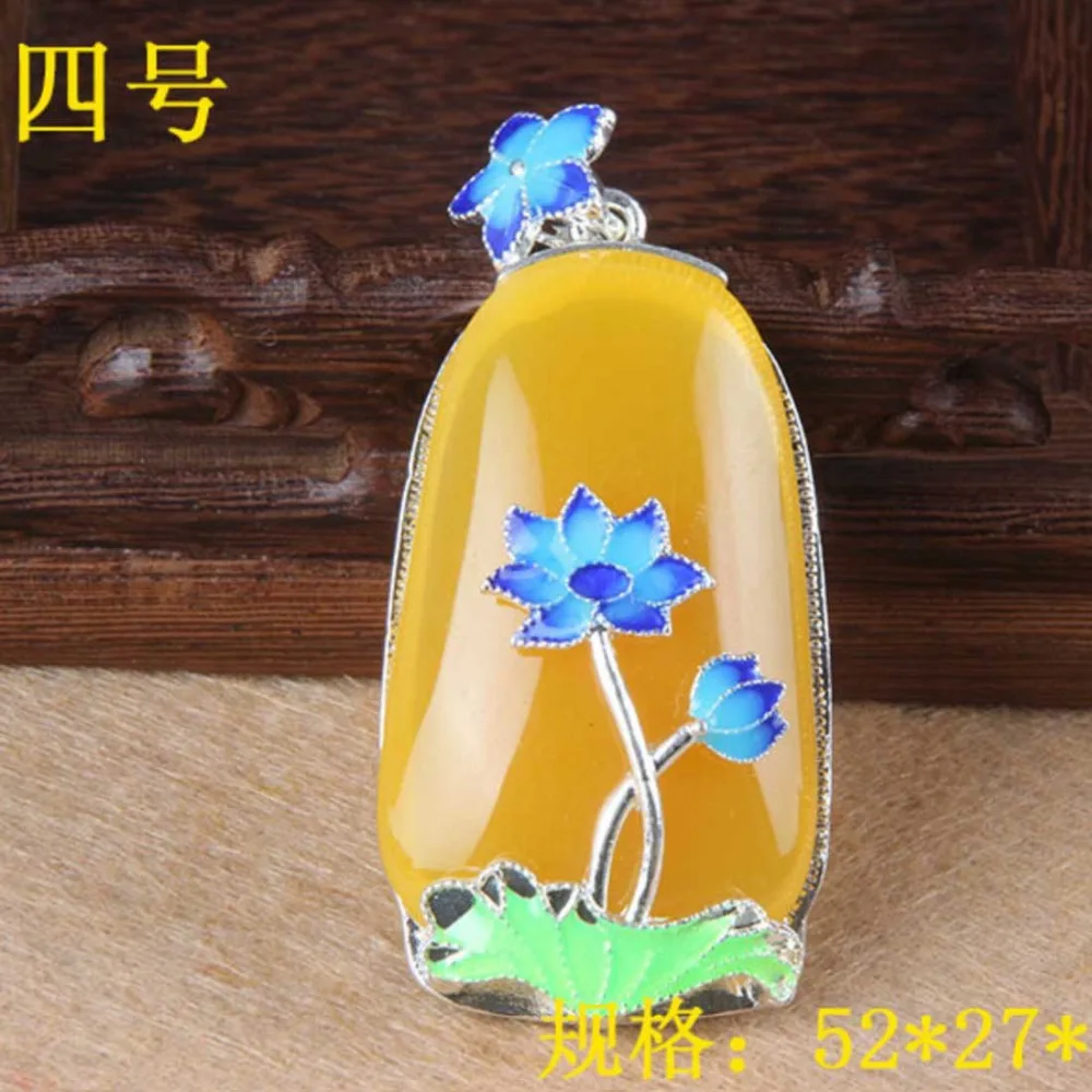 free shipping S925 silver inlay chalcedony Agates Pendant beeswax Fashion Jewelry Cloisonne sweater chain | Украшения и