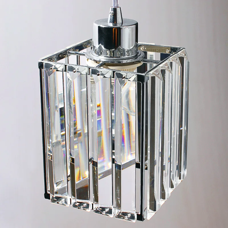 Подвесной светильник для столовой с прозрачными кристаллами модная лампа