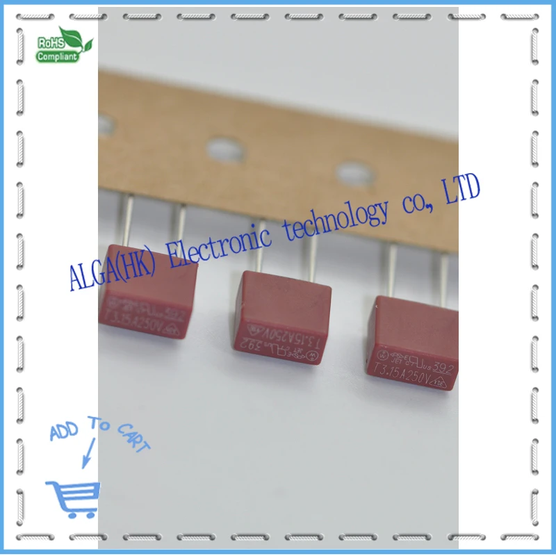 Импортный квадратный предохранитель 392 T1A / T2A T3.15A T5A T6.3A T1.6A 250V выберите один или